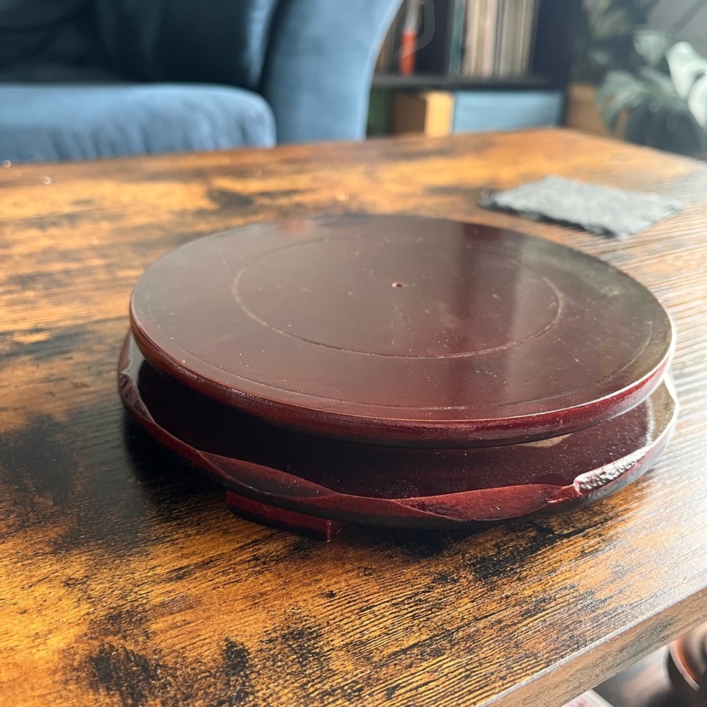 Elegant Brown Wooden Coaster